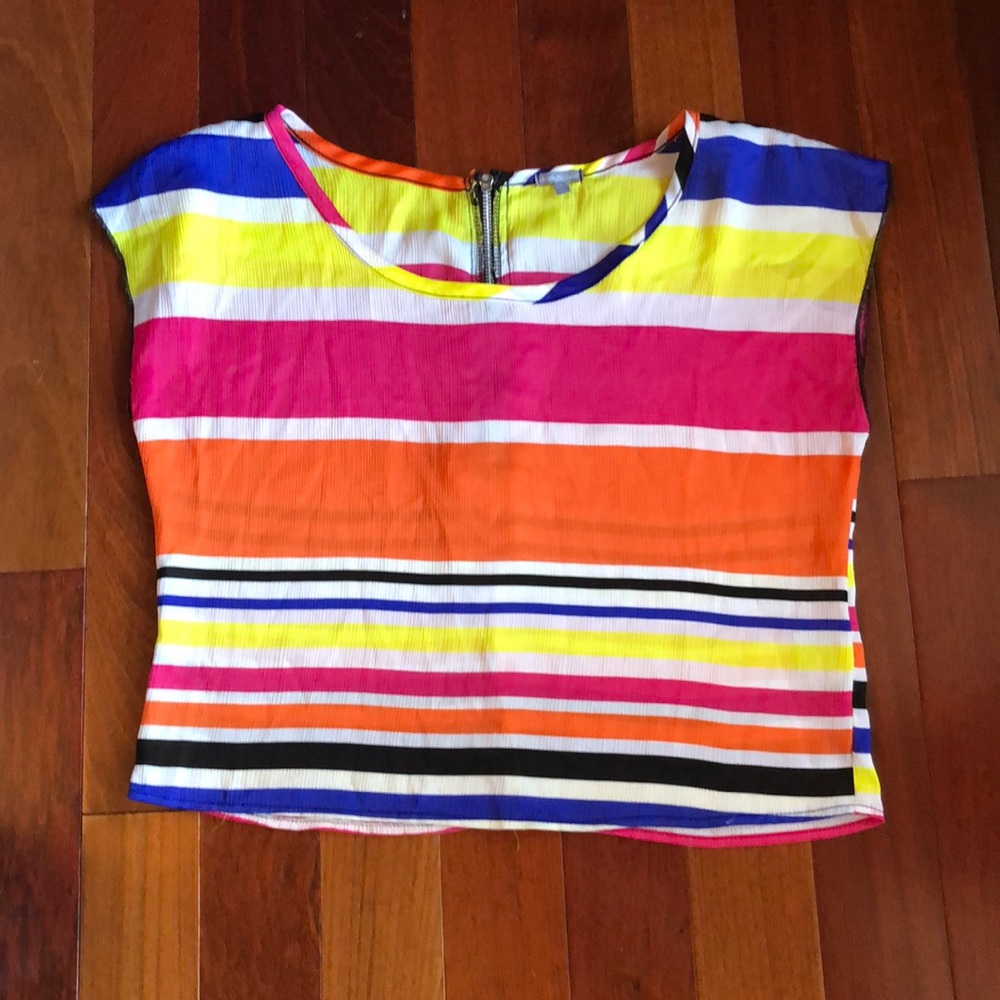 Charlotte Russe neon crop top!